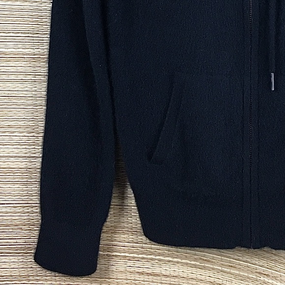 QUINCE Mongolian Cashmere Full-Zip Hoodie In Black Size M - Picture 8 of 13